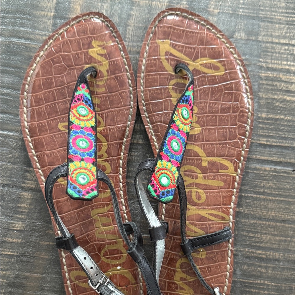 Sam Edelman Colorful Embroidered Sandals